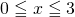 Rendered by QuickLaTeX.com 0 \leqq x \leqq 3